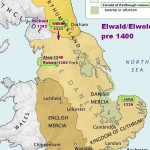 Elwald pre 1400 Redheugh names map