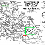 Map of The Yorkshire Coastland The Dales and Northumberland 1928