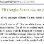 eln is Anglo-Saxon for ell