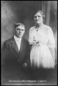 Mark & Ilah Spencer Elliott wedding 25 Apr 1915