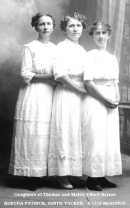 daughters of Thomas & Mattie Elliott Barnes