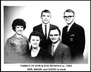 family of Don & Zoe Nichols ca 1962