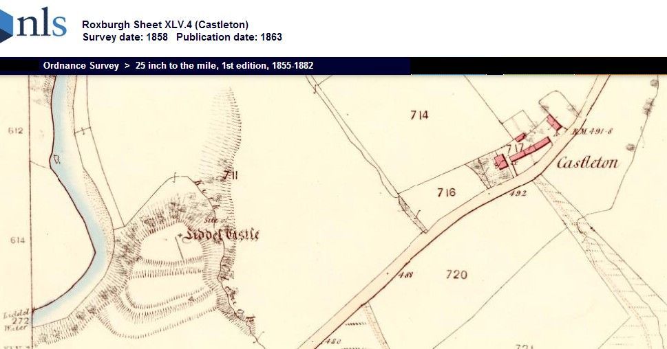 Liddel Castle Castleton map