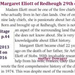 Margaret Eliott of Redheugh 29th chief