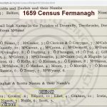 1659 Census Fermanagh County Ulster Ireland
