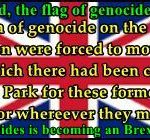 Union Jack of Scotland and England, the flag of genocide to Border Armstrong and Elliott
