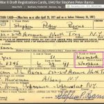 Stephen Peter Barna WWII draft card place of birth Kesmark, Slovakia