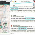 Teviot and Wind Edge Wind Farms near Gorrenberry and Hermitage Caslte