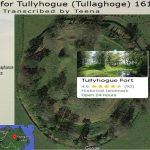 Muster Roll for Tullyhogue (Tullaghoge) 1610 transcribed by Teena with map location in Ireland.