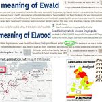 Elwood Ewald surname distribution link