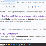 Robert and Humprey Elliot Maine to SC.