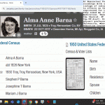 Ancestry.com Alma Anne Barna – Hints US Census 1930 and 1950