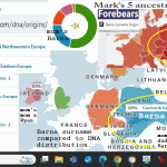 Barna surname compared to DNA distribution. for Mark Elliott